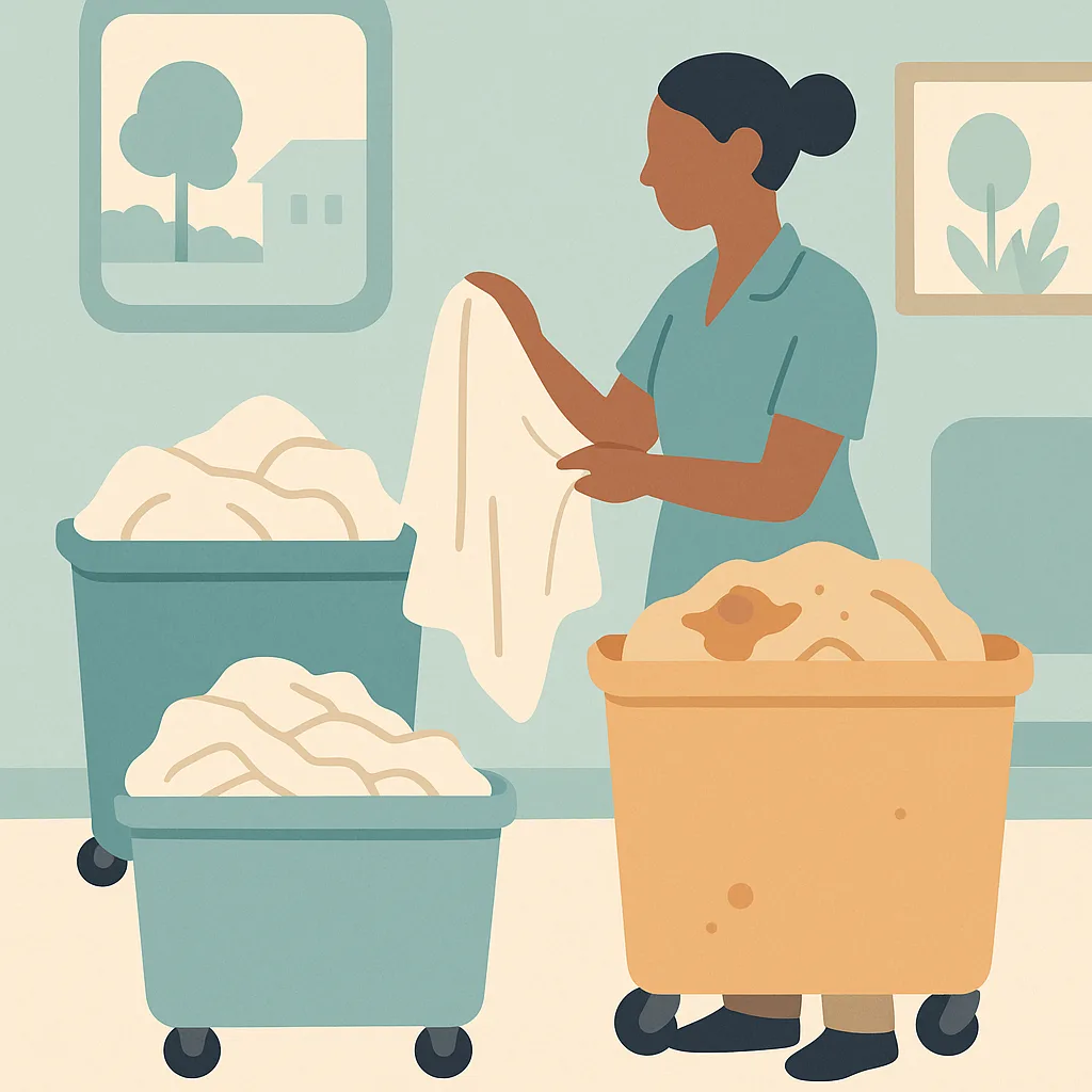 CareStreamAI Kitchen and Laundry Safety training: Segregating Linen Correctly